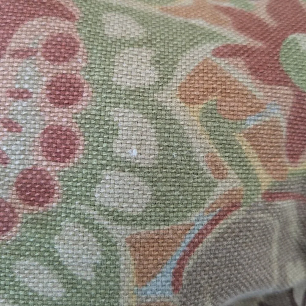 Pair of Pottery Barn Simone Jacobean Linen Cotton Standard Pillow Shams